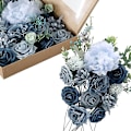 Miniatyrbild 2 av 5: Puderblå Konstgjorda Blommor - Perfekta för Bröllop, Brudbuketter, Möhippor & Heminredning