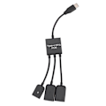 Pikkukuva 2 / 5: USB 3.1 Type C uros - 2 Dual USB A 2.0 naaras + -USB naaras 3 in 1 OTG HUB