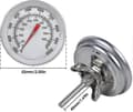 Ugnstermometer i rostfritt stål Max 500c/1000f - Analog display för grill, pizzaugn, vedeldad ugn