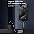Miniatyrbild 2 av 5: USB-C till USB-C 100W Magnetisk Snabbladdningskabel Självrullande USB Typ C Snabbladdningsdatakabel För Och