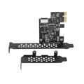 Pikkukuva 1 / 5: PCI Express 2.0 X1 USB 3.2 Gen1 TYPE-E Lisäkortti PCIe Etupaneeli Type-C Adapteri Riser USB3.1 Gen1 A-KE