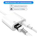 Miniatyrbild 3 av 5: Lightning till Ethernet-adapter, [kompatibel med Apple Mfi-certifierad] 2 i 1 Rj45 Ethernet Lan-nätverksadapter med laddningsport, Plug and Play, Support