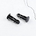 Miniatyrbillede 3 af 5: 3 Par Hingebolte Hinge Pins Til Affaldsdåse Låg Beholder Til At Passe 240/120/100/60l Udendørs Affaldsbeholdere, 65mm X 18mm, Sort Plastik