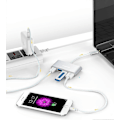 Miniatyrbilde 3 av 5: 4-i-1 Type C Hub med USB 3.0, USB 2.0 Strømforsyning Kompatibel med Mac Air 2022-2018 M2/m1 Macbook Pro 2022-2016 (macbook Pro 13/13.3/14/15/16) Usb-c