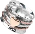 Hjerte Spinner Ring til Kvinder Mænd Selvkærlighed Spinner Hjerte Ring Fidget Angst Sølv