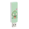 Miniatyrbillede 3 af 5: U Disk USB2.0 Push Pull Hukommelse Flash Drev Firmagave Bil Computer Tilbehør (Mælke Te Lille Dinosaur 128GB)