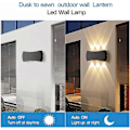 Miniatyrbilde 5 av 5: 6w Innendørs LED Vegglampe, Utendørs Vegglampe IP65 Vanntett 1200lm, Moderne Aluminium Vegglampe 3000k Varm Hvit Svart