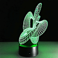 Miniatyrbild 5 av 5: Nattlampa, 3D Optisk Illusion LED-lampa med Touch Sensor Switch 7 Färger Ändring 3D LED-lampa