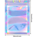 Miniatyrbild 2 av 5: 100 Stycken Holografiska Förpackningspåsar Förvaringspåse för Matförvaring (Holografisk Färg, 4 x 6 Tum)