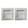 Miniatyrbilde 2 av 5: 2 stk Flush Brush Veggplate Børst Enkelt 1 Gang Vegguttak Kabelinngangsplate Ryddig Monteringsfrontplate