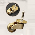 Miniatyrbillede 2 af 4: Sæt med 4 massive messing universelle hjul 360swivel møbelhjul møbelhjul 25*60mm(diameter * højde)