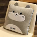 Miniatyrbilde 4 av 4: Teppe og puter 2 i 1 vaskbart sofateppe pledd quilt boutis for sofa/skrivebord/stol katt