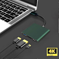 Miniatyrbild 3 av 5: Konverterkabel Hög Upplösning Snabb Överföring Plug Play 4K Typ-C till HDMI-kompatibel Videoadapterkabel för Monitor