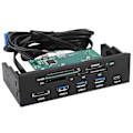 Miniatyrbillede 3 af 5: Multifunktionel Intern Kortlæser til PC - 5.25\" Dashboard Frontpanel