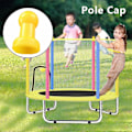 Miniatyrbillede 2 af 5: 6 Pakke Trampolin Hegnspæl Endestykker Gul Trampolin Endestykker PP Plast Trampolin Tilbehør Diameter 2,5 cm