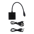 Miniatyrbillede 2 af 5: 2x - til VGA Adapterkabel 1080p Videokonverter med Lydjack USB Strømkabel til Kamera Raspberry