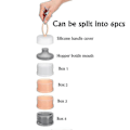 Miniatyrbillede 3 af 4: 2 stk. Baby Mælkepulver Dispenser 480ml Twist-lock Stabelbar On-the-go BPA-fri Mælkepulver Dispenser Snack Opbevaring