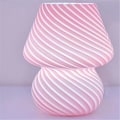 Miniatyrbillede 3 af 5: Glas LED Skrivebordslampe Svampeformet Bordlampe Soveværelse Sengelampe Børneværelse Skrivebordslampe Dekoration