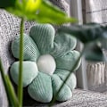 Miniatyrbild 2 av 5: Blomkuddar, 50 cm Blomformad Kudde, Blomma Golvkudde Sittdyna, Mjuk Blomma Kudde för Hem Soffa Bil Grön