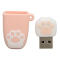 Miniatyrbillede 1 af 5: U Disk USB2.0 Hot Swap Kattepoteform Tegneseriestil Bærbar Vibrationsresistent Flash Drive til Win til OS X Pink 32G