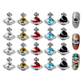 Miniatyrbild 1 av 5: 20 st 3D Nagel Strass, Planet Nagelberlocker Glänsande Saturnus Form Nagelkonst Nageldekoration-Stil3