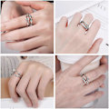 Miniatyrbild 4 av 5: 925 Sterling Silver Ring för Kvinnor Män Fidget Fredsringar för Stresslindring