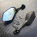 Miniatyrbild 3 av 5: Qx för Yamaha Yzf R1 R6 R25 R125 R3 R1s R1m Fz6r Speglar Motorcykel Scooter Backspeglar Kolfiber Look