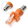 Pikkukuva 3 / 5: F Naaras Rj45 Uros Koaksiaalinen Tynnyrikytkinadapteri Rj45 Rf-liitinmuunnin