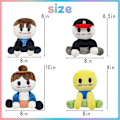 Pikkukuva 2 / 5: Blox Buddies Plushie, 7,8 tuuman kaunis ja pehme nukke, blox Buddies Noob Buddy Guest Buddy Bacon Buddy Bacon Girl Plushie lelut faneille ja ystäville lahjaksi