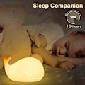Miniatyrbillede 4 af 5: Sød Hval Baby Natlampe Børnelampe, 7 Farveskiftende Hval Lys, Genopladelig Batteri Natlampe, Hval Lampe
