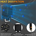 Miniatyrbillede 5 af 5: 4 Tommer LED Cube Lys Pods, 160W 16000LM 9-30V LED Traktor Arbejdslys Tåge Lys ATV UTV RV Båd C