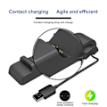 Miniatyrbillede 3 af 5: Gamepad Opladerstation Smart Beskyttelse Høj Effektivitet Praktisk Sikkerhed 5.28V/2.8A Spil Komponent Tilbehør Kontakt Game Controller Oplader til
