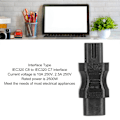 Miniatyrbilde 5 av 5: 5 stk. IEC320 C8 til IEC320 C7 Konverterkontakt 2-pinners 2500W Strømadapter for Laptop