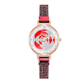 Miniatyrbillede 2 af 2: Juxiaoshou Dame Casual Mode Quartz Rustfrit Stål Mesh Rem Ur