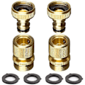 Miniatyrbilde 1 av 5: 3/4\" Hurtigkoblingsett 3/4\" Solid Messing GHT Kranadapter Vann