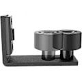 Miniatyrbillede 3 af 5: Justerbar guide til skydedør, bundrulle, vægmonteret hardware, sort