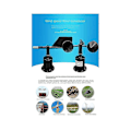 Miniatyrbillede 2 af 5: 30 m/s Polycarbon Vindhastighedsretningssensor Vejrstation Udendørs 3 Kop Anemometer Sensor Udgang-Yvan