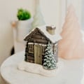 Miniatyrbilde 4 av 5: Røkelsesholder Julepipe Harpiks Snø Vinterhytte Røkelsesbrennere Med 2 Røkelsespinner Salg