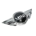 Chrome/Black Mini Cooper Emblem for Front Grille, Trunk, Decal