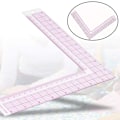 Miniatyrbild 4 av 5: Sömnadslinjal Quiltinglinjal Plast L-formad Klädgraderingslinjal Värmebeständig Linjal med Patenterade Tvåfärgade Rutnätslinjer