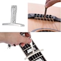 Miniatyrbilde 2 av 5: Gitarrmaker-måleverktøysett, strenghøyde-linjal, 9 understreng-radiusmåler for gitar