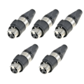 Miniatyrbilde 2 av 5: 3-pins Vanntett XLR Mikrofon Audio Plugg XLR Balansert Hode Hunn Gjenget Hode, A