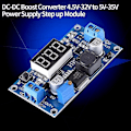 Miniatyrbild 5 av 5: DC-DC Boost Modul, Ström Step Up Converter Regulator Spänningsomvandlare Med Digital Voltmeter (1st, Blå) -Z