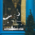 Miniatyrbillede 4 af 5: Jul Vindueklistermærker Genanvendelige Jul Klistermærker Glas Klistermærker Jul Julemand Klistermærker
