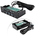 Miniatyrbillede 5 af 5: Multifunktionel Intern Kortlæser til PC - 5.25\" Dashboard Frontpanel