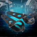 Miniatyrbillede 2 af 3: 1 Par Stål Motorcykel Forlygtebeslag Universal Montering Stativ Support (Sort)