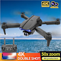 Miniatyrbilde 5 av 5: Sammenleggbar Drone HD 4K Enkeltkamera Quadcopter Lang Batterilevetid E88 PRO Fjernkontrollfly, Bl