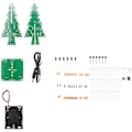 Miniatyrbillede 4 af 5: EEQKIT DIY Juletræer Loddeprojekt, 3D Juletræer LED Kits DIY Elektronisk Kit Loddemontage 7 Farver Sjov Kit