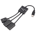 Pikkukuva 1 / 5: USB 3.1 Type C uros - 2 Dual USB A 2.0 naaras + -USB naaras 3 in 1 OTG HUB