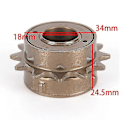 Miniatyrbillede 5 af 5: 12T Tænder Single Speed Frihjul Tandhjul Cykeltilbehør Frihjul